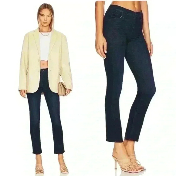 Mother Denim Mid Rise Dazzler Ankle Straight Now or Never Jeans Dark Wash Size26 - Picture 10 of 13